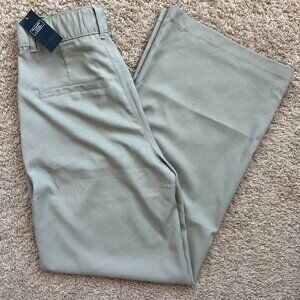 A&F Sage Green Wide-Leg Slacks